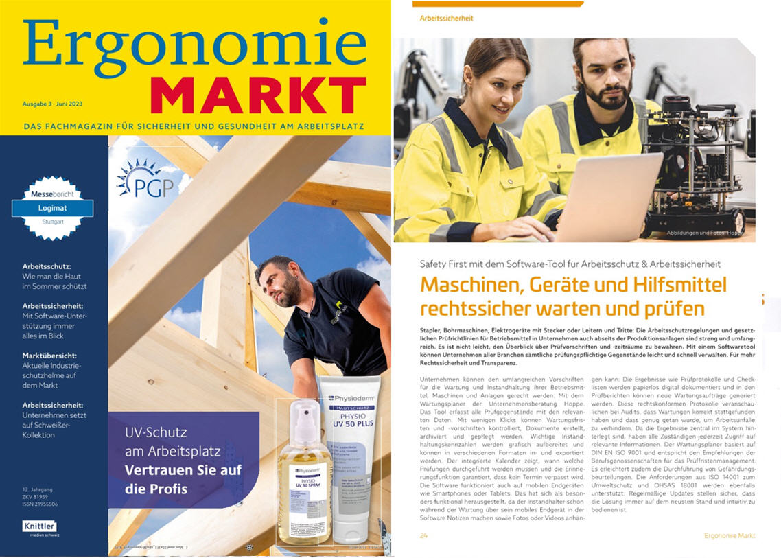 Ergonomie Markt- Juni/23 - Knittler Medien GmbH Safety First mit dem Software-Tool fr Arbeitsschutz & Arbeitssicherheit