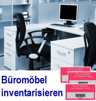 Inventarverwaltung behält den Überblick über das Mobiliar.
Büromöbel