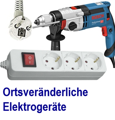 Prfung ortsvernderlicher elektrischer Betriebsmittel DGUV Vorschrift 3,  DGUV, Elektrofachkraft, Leitung, Aufsicht