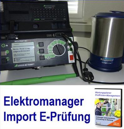 Elektromanager HOPPE importiert die Messergebnisse
. Schnittstelle fr