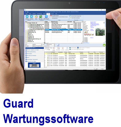 Wartungsguard Software baut ihre Wartungsdokumentation auf . Guard fü