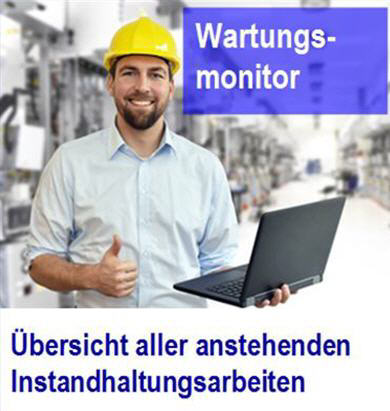 Monitor aller anstehenden Instandhaltungsarbeiten Monitor, Wartungen