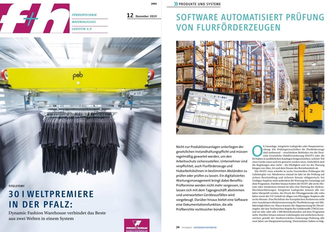 F+H Fördern und Heben Dezember/19 - Software automatisiert Prüfung von Fluförderfahrzeugen