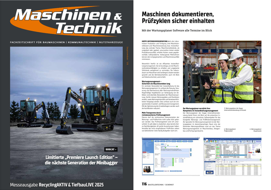 Maschinen & Technik M&T Verlags OHG / 10-25 Maschinen dokumentieren, Prfzyklen sicher einhalten