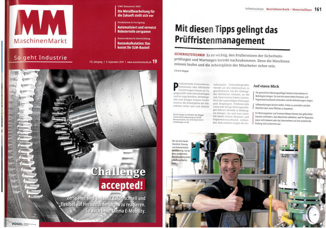 MM Maschinenmarkt - Mit diesen drei Tipps gelingt das Prüffristenmanagement