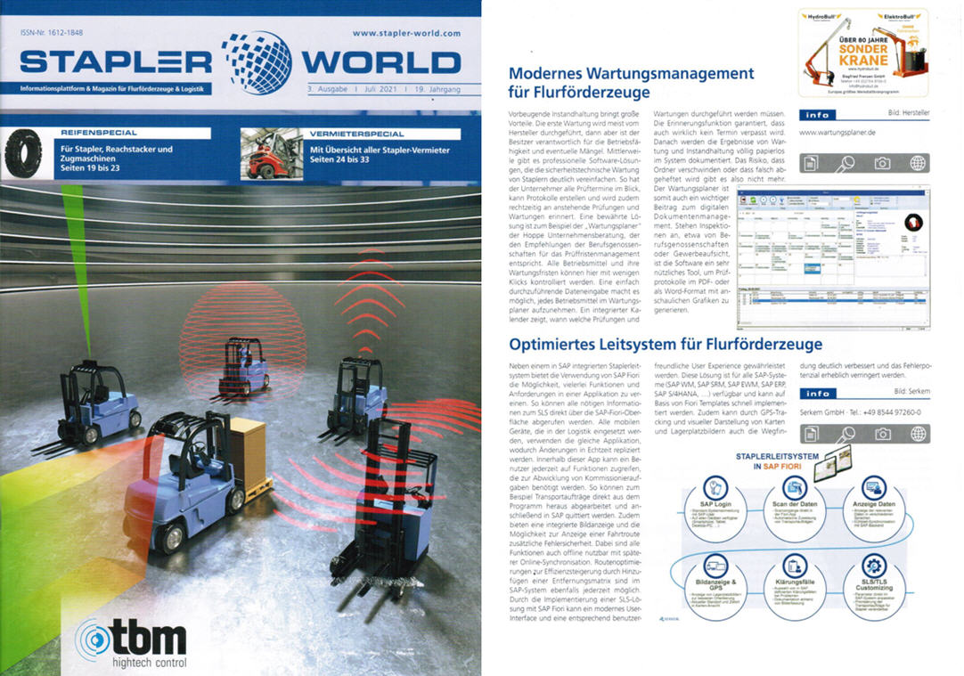 Staplerworld / 08-21 TechTex-Verlag GmbH & Co. KG Modernes Wartungsmanagement für Flurförderfahrzeuge