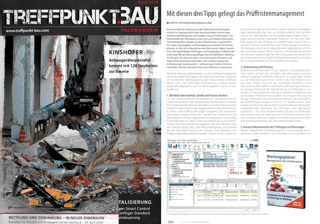 Treffpunkt Bau - Mit diesen 3 Tipps gelingt das Prüffristenmanagement