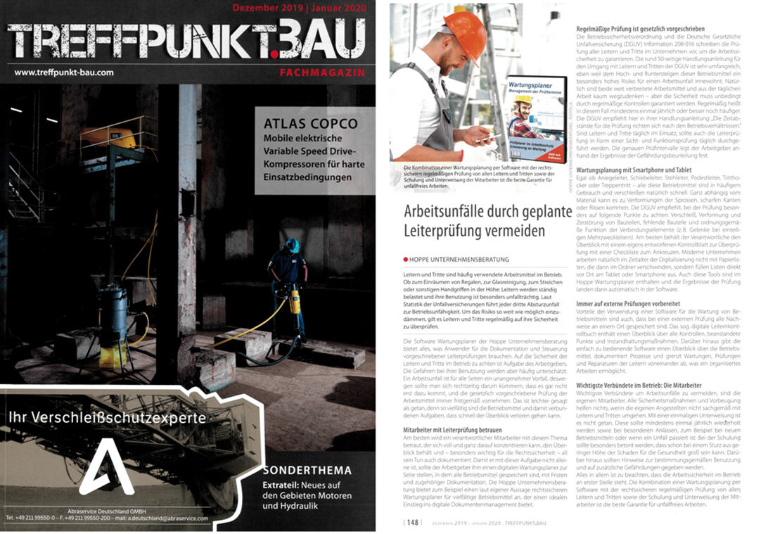 Treffpunkt Bau - Arbeitsunfälle durch geplante Leiterprüfung vermeiden