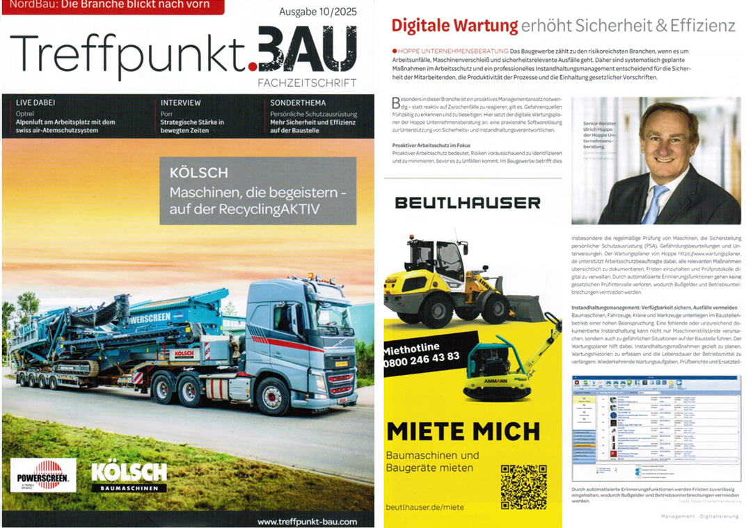 Treffpunkt Bau / 10-25 Digitale Wartung erhöht Sicherheit & Effizienz