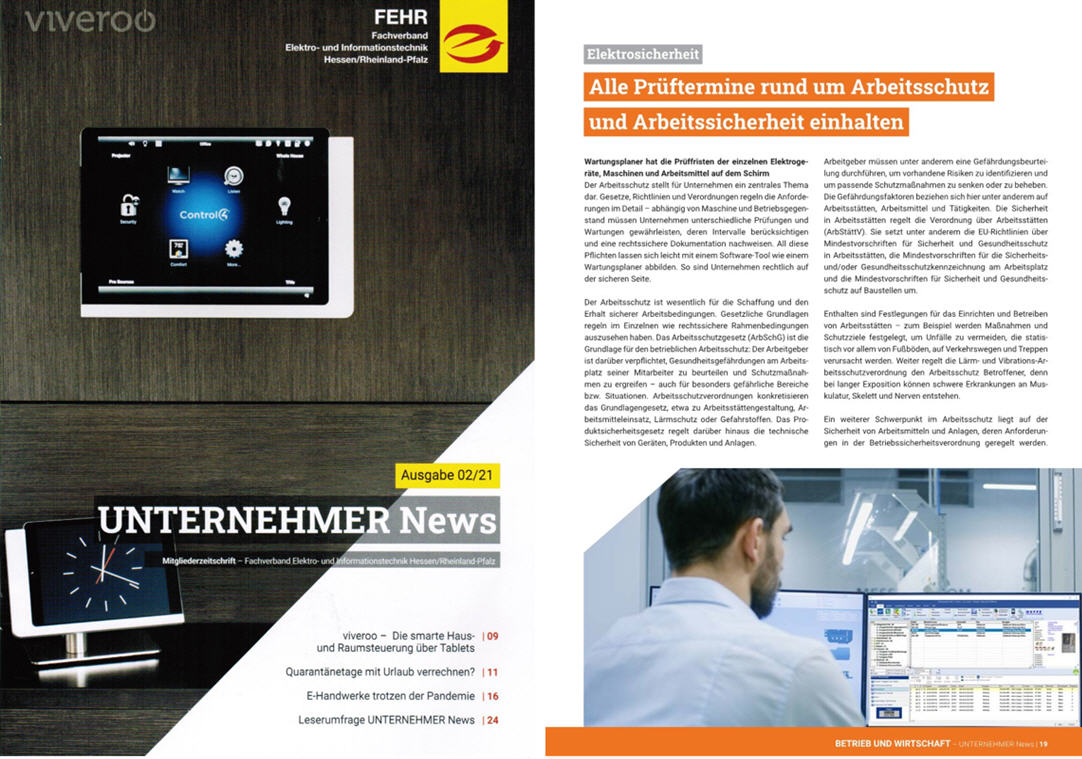 Unternehmer News/ 06-21 FEHR Fachverband Elektro - und Informationstechnik Hessen / Rheinland-Pfalz